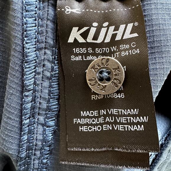 Kuhl Horizn Cargo Shorts UPF 50+ Reflex Roll Up Mid Rise Wicking Outdoor Blue 12 - Picture 4 of 7